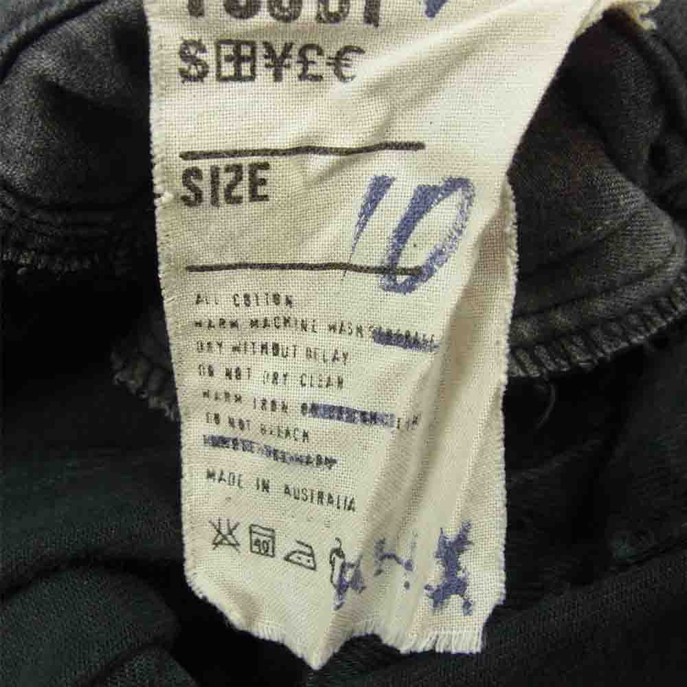 TSUBI スビ スキニー 裾ジップ パンツ ブラック系 10【中古】