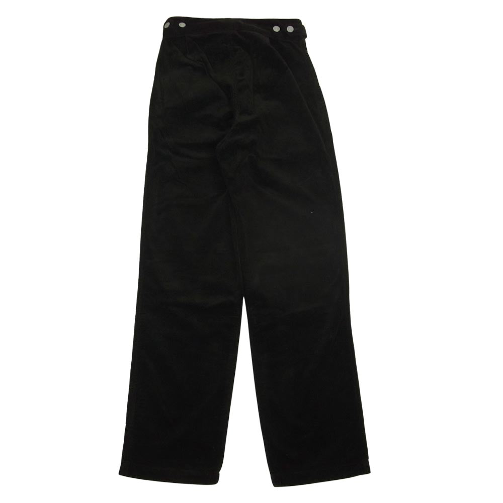 シンメ S202 コーデュロイ サイドベルト タック パンツ  ブラック系 29【新古品】【未使用】【中古】