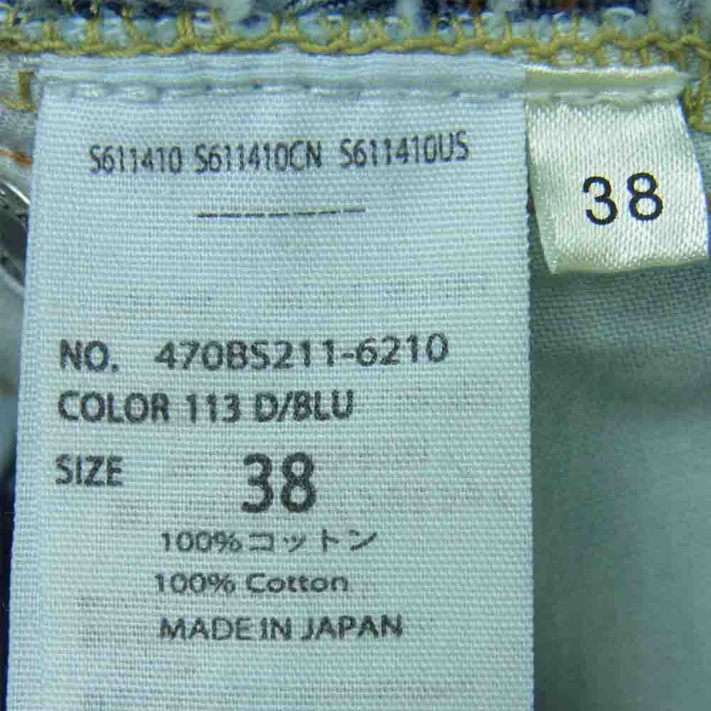 ナゴンスタンス 470BS211-6210 MODEST 001 デニム パンツ 日本製 インディゴブルー系 38【美品】【中古】