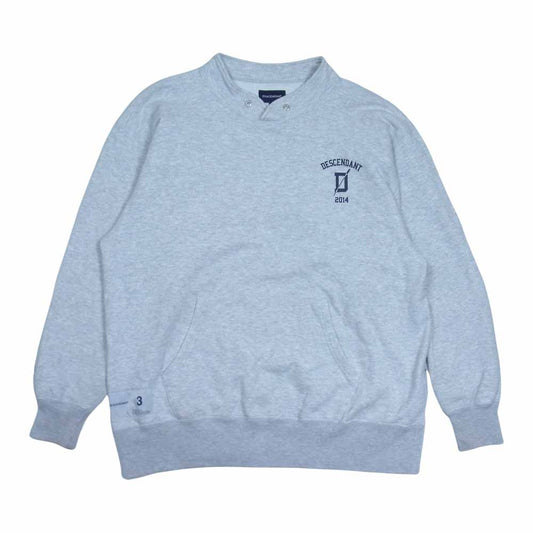 DESCENDANT ディセンダント ROO STAND COLLOR SWEATSHIRT スタンドカラー スウェット シャツ グレー系 3【中古】
