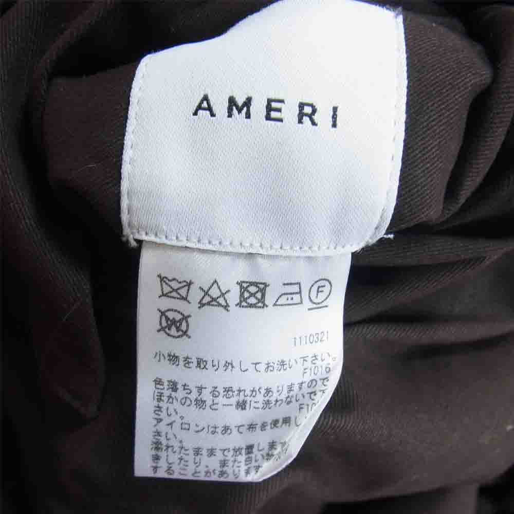 アメリ REVERSIBLE TRENCH COAT リバーシブル ファブリック 切替 トレンチコート ブラウン系 F【中古】