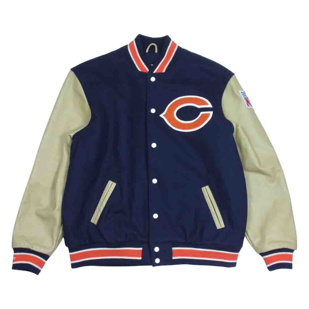 ミッチェルアンドネス USA製 NFL シカゴベアーズ フットボール スタジャン ネイビー系 XL【中古】