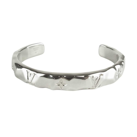 LOUIS VUITTON ルイ・ヴィトン M00332 カフ モノグラム カーヴド バングル シルバー系 M【中古】