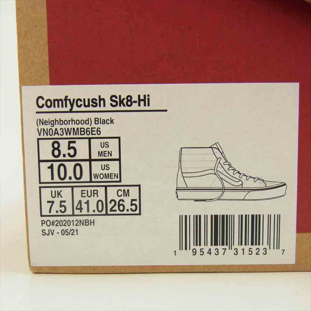 VANS バンズ NEIGHBORHOOD 211BWVNN-FMW01 COMFYCHUSH SK8-HI ネイバーフッド スケートハイ ブラック系 8.5【美品】【中古】