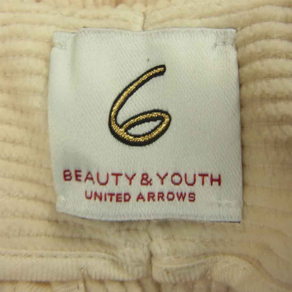 ビューティ アンド ユース Roku 6 コーデュロイ タック パンツ オフホワイト系 34【中古】