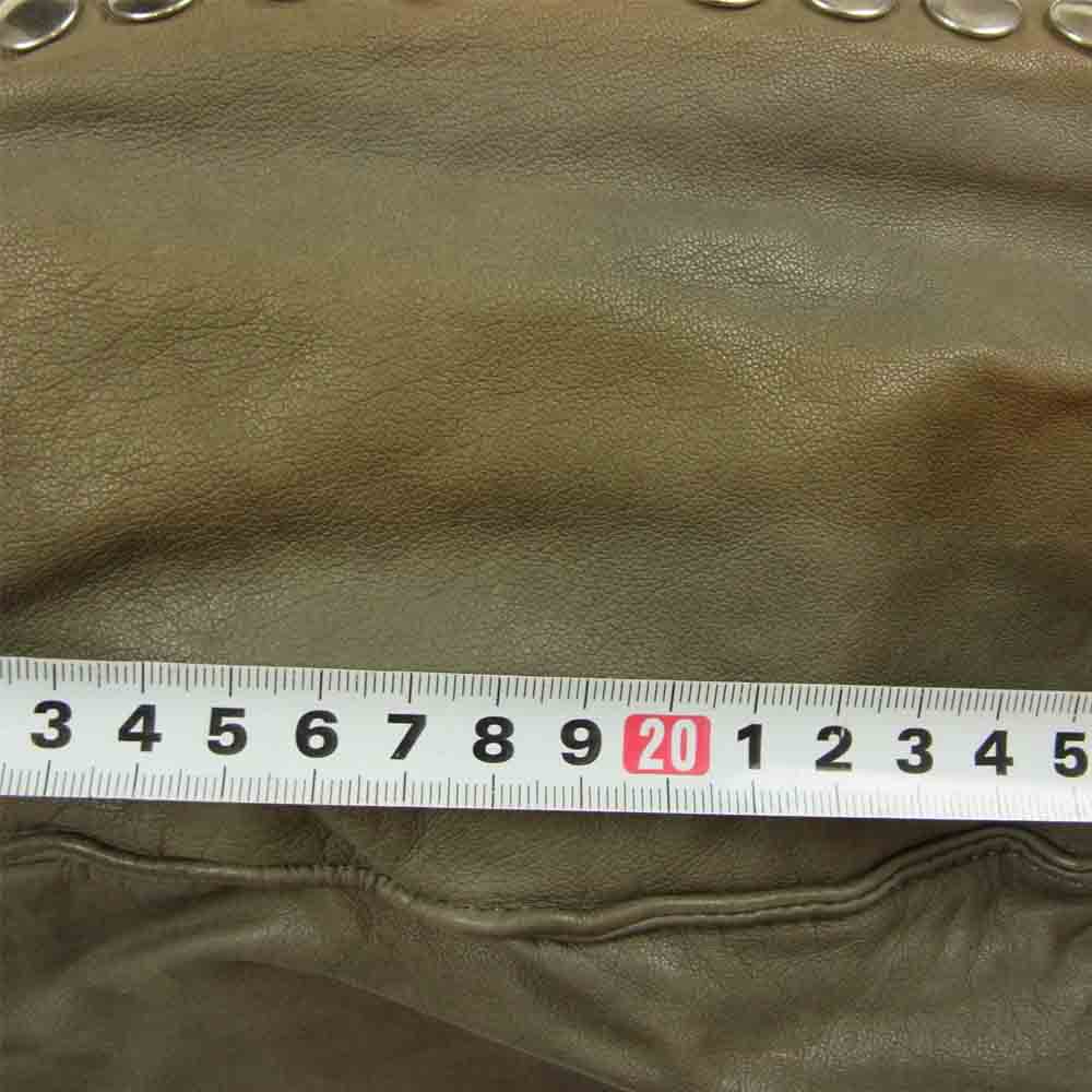 MARNI マルニ スタッズ レザー ショルダーバック グレー系【中古】