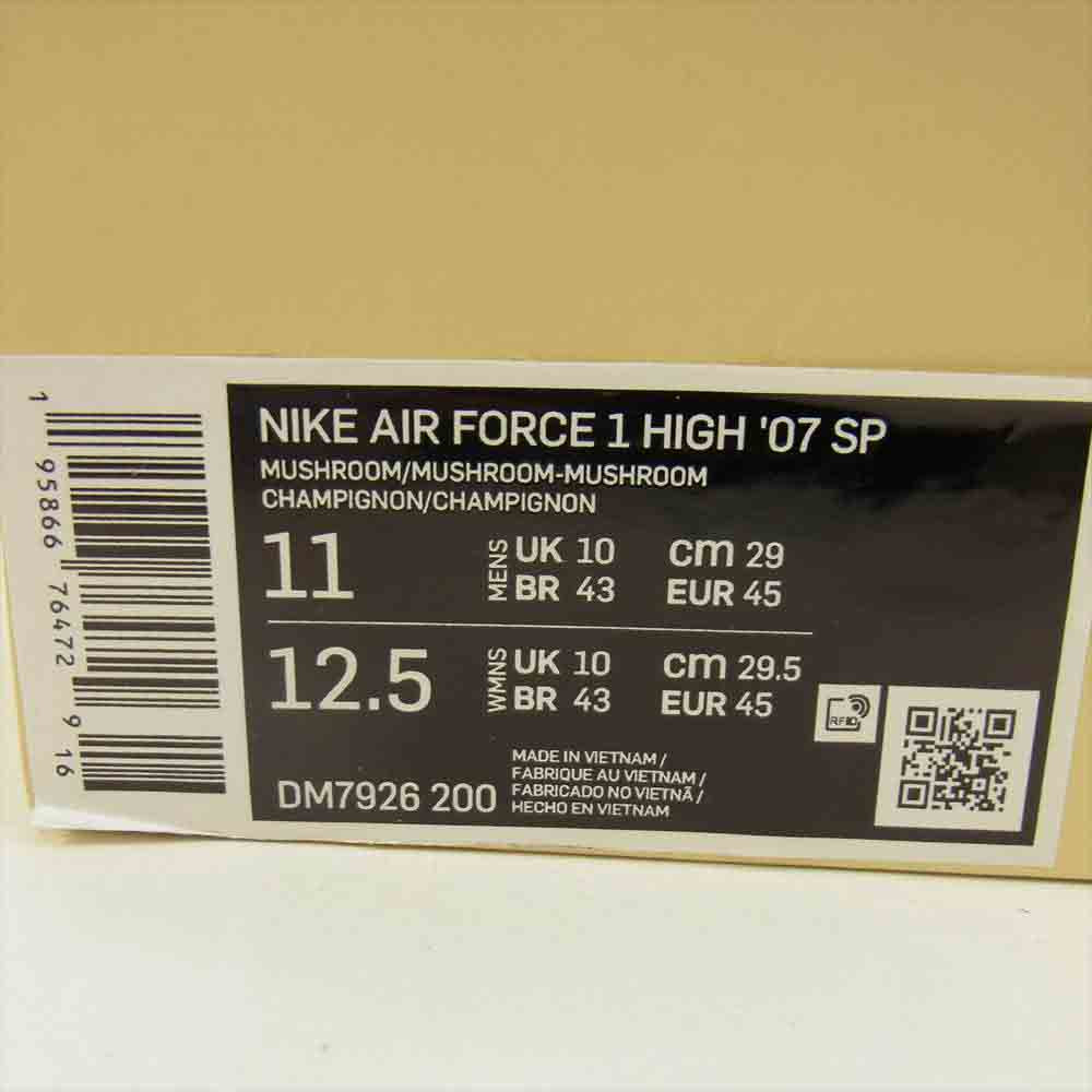 NIKE ナイキ DM7926-200 × Billie Eilish AIR FORCE 1 HIGH '07 SP MUSHROOM エア フォース 1 ビリー マッシュルーム スニーカー ベージュ系 11【極上美品】【中古】