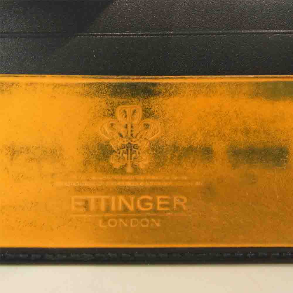 Ettinger エッティンガー ブライドルレザー ウォレット 二つ折り財布 ネイビー系【中古】