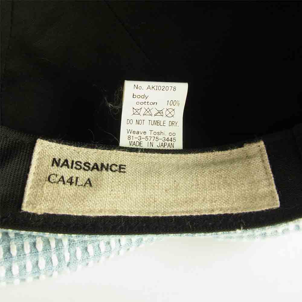ネサーンス AKI02078 CA4LA カシラ 刺し子 キャスケット ライトブルー系【中古】