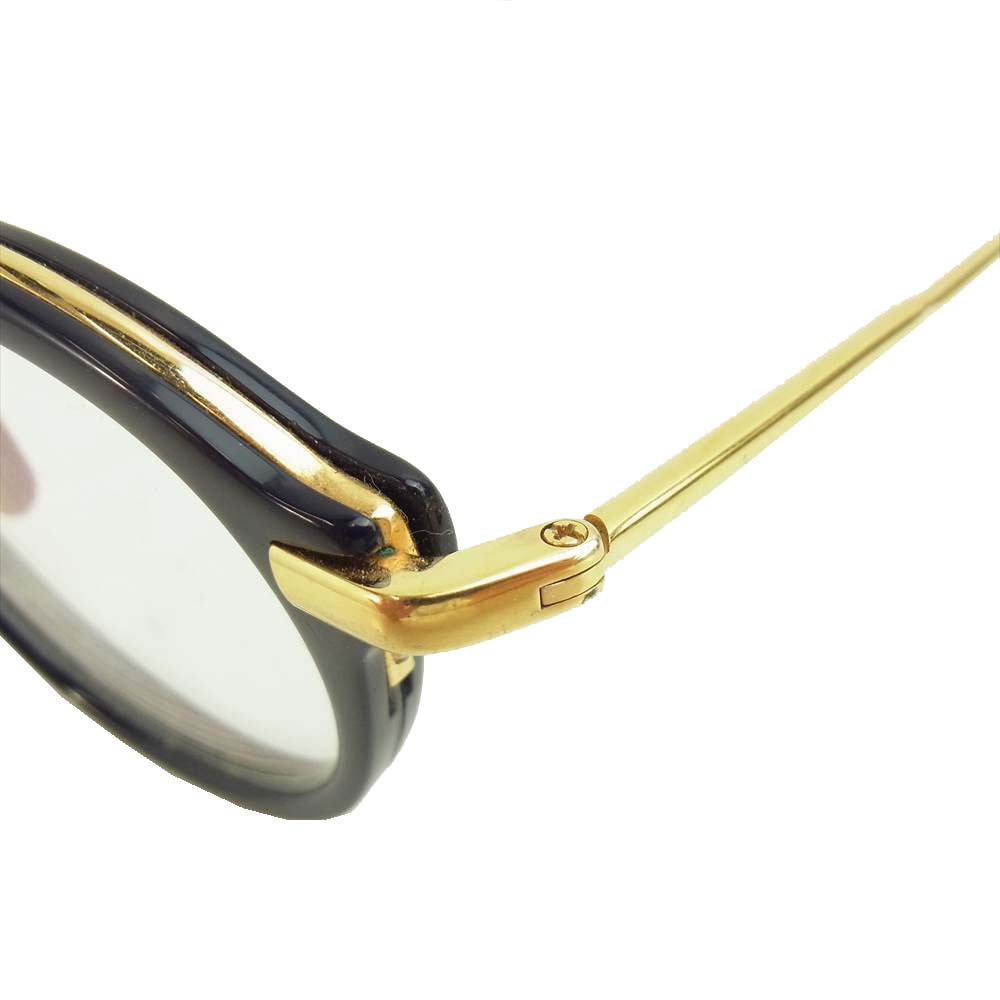THOM BROWNE トムブラウン TBー011FーTー49 ボストンタイプ 眼鏡 度入り 眼鏡 アイウェア ダークネイビー系 ゴールド系【中古】