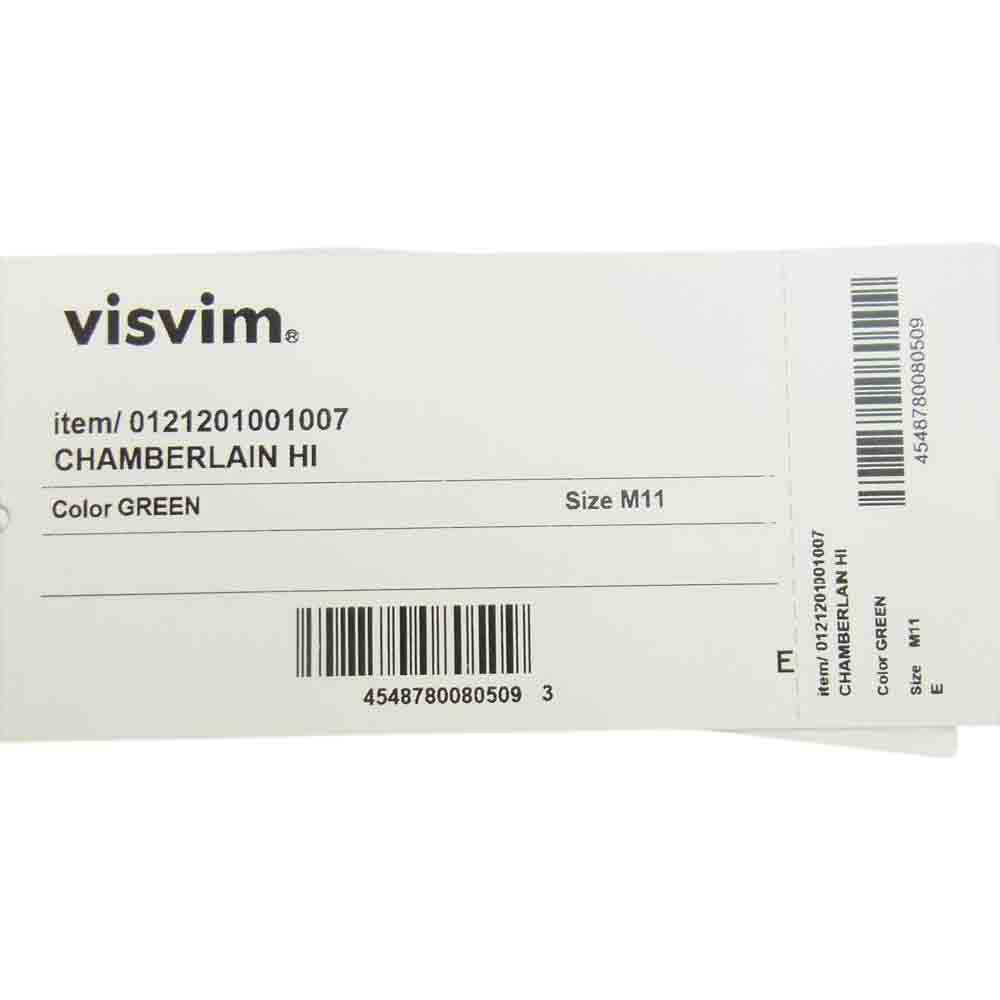 VISVIM ビズビム 0121201001007 CHAMBERLAIN HI ハイカットスニーカー グリーン系 ベージュ系 US11【極上美品】【中古】