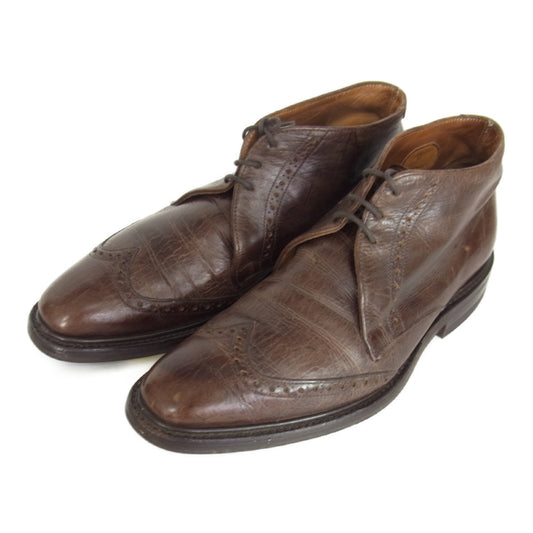チーニー UNITED ARROWS ユナイテッドアローズ 別注 ダイナイト ソール ウィングチップ チャッカ ブーツ ブラウン系 38【中古】
