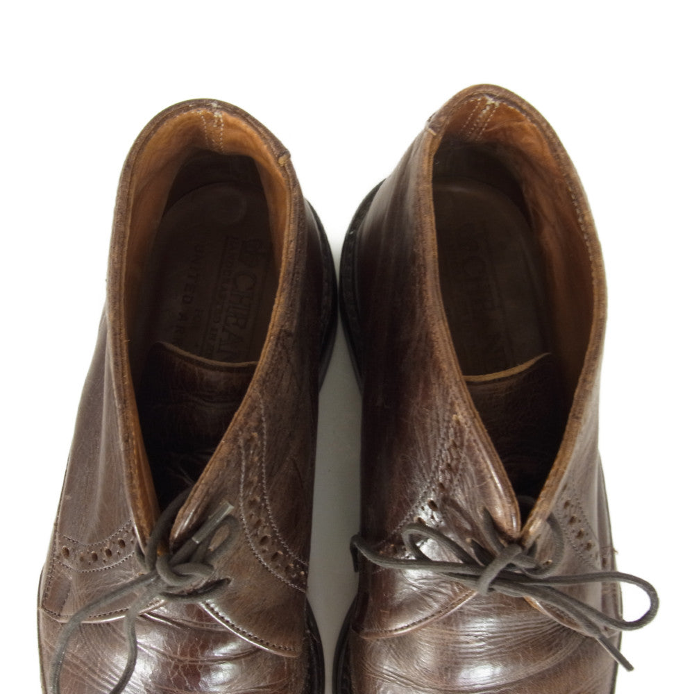 チーニー UNITED ARROWS ユナイテッドアローズ 別注 ダイナイト ソール ウィングチップ チャッカ ブーツ ブラウン系 38【中古】