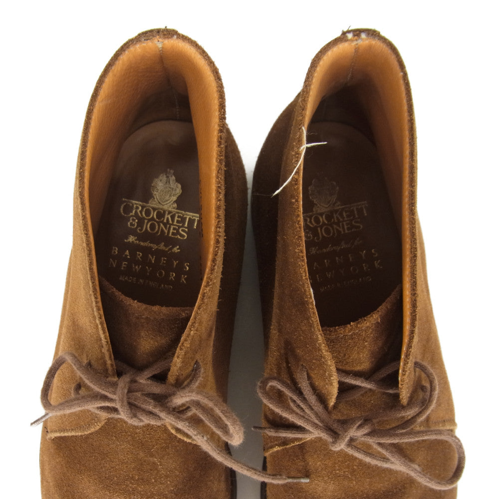 CROCKETT&JONES クロケットアンドジョーンズ × BARNEYS NEW YORK バーニーズニューヨーク スエード ティッカ ブーツ ダイナイト ソール ブラウン系 6 1/2【中古】