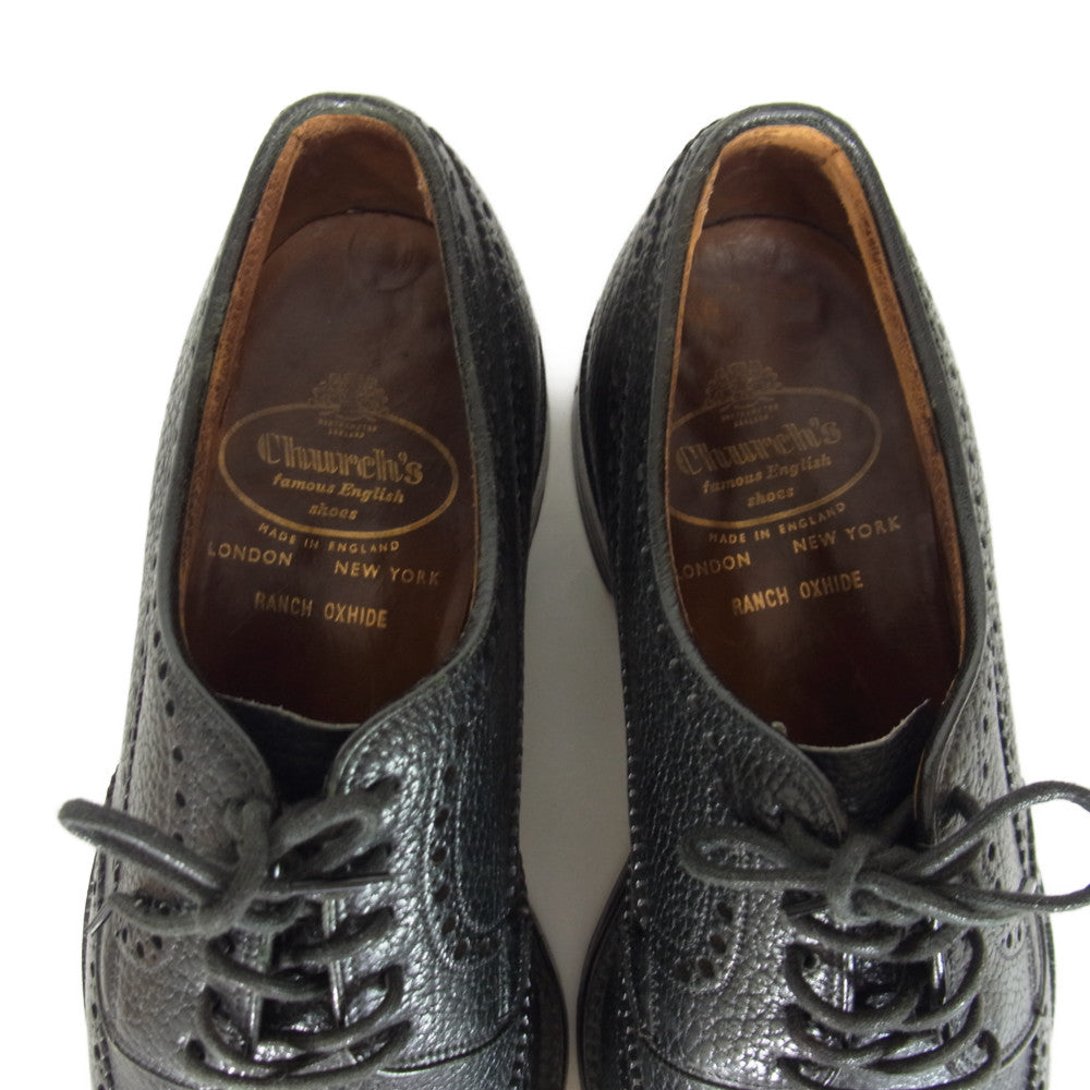 CHURCH'S チャーチ 旧旧 2都市 ウィングチップ レザー シューズ ブラック系 6【中古】