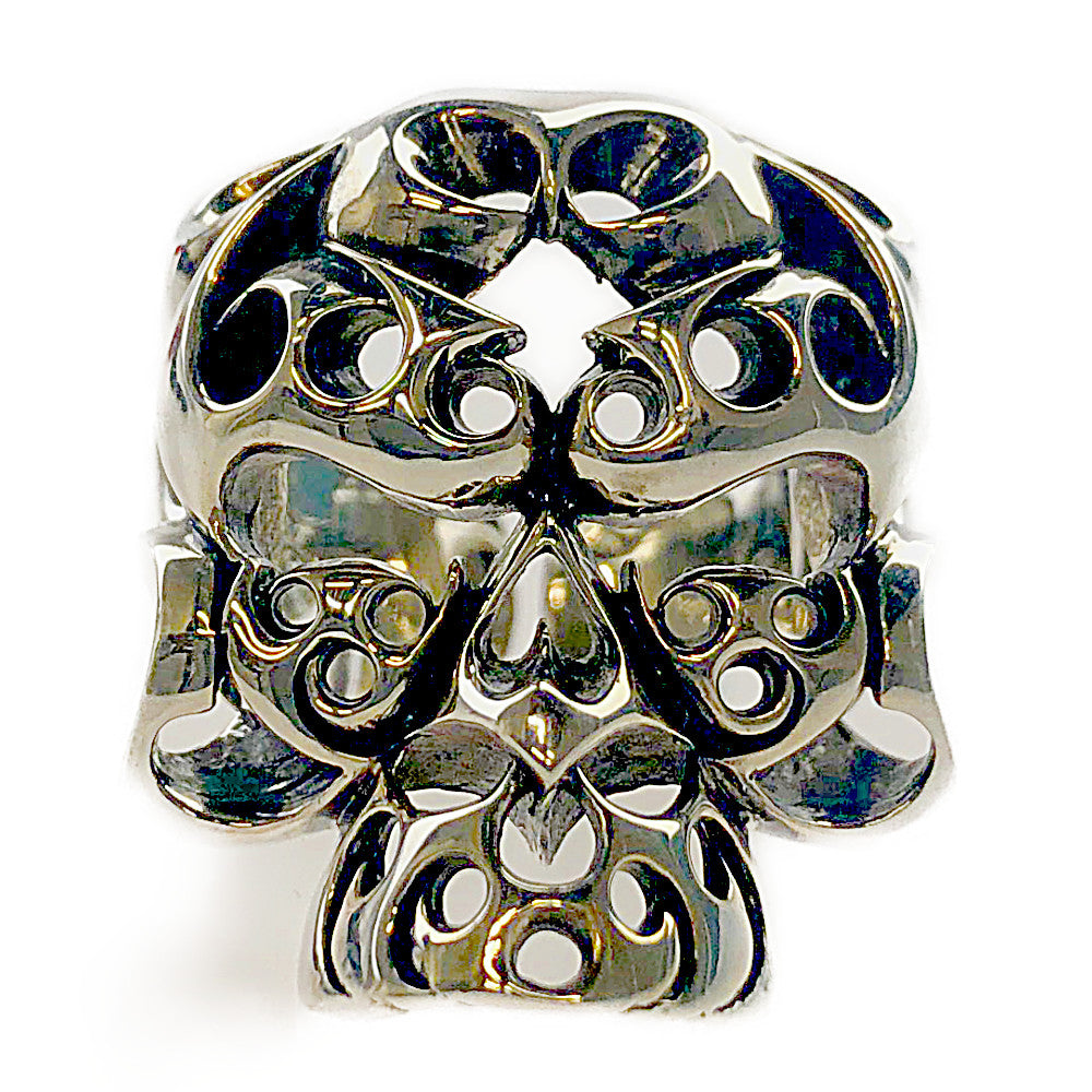 TENDERLOIN テンダーロイン 新品仕上げ済 T-SKULL RING SILVER ボルネオ スカル リング シルバー系 20号【極上美品】【中古】