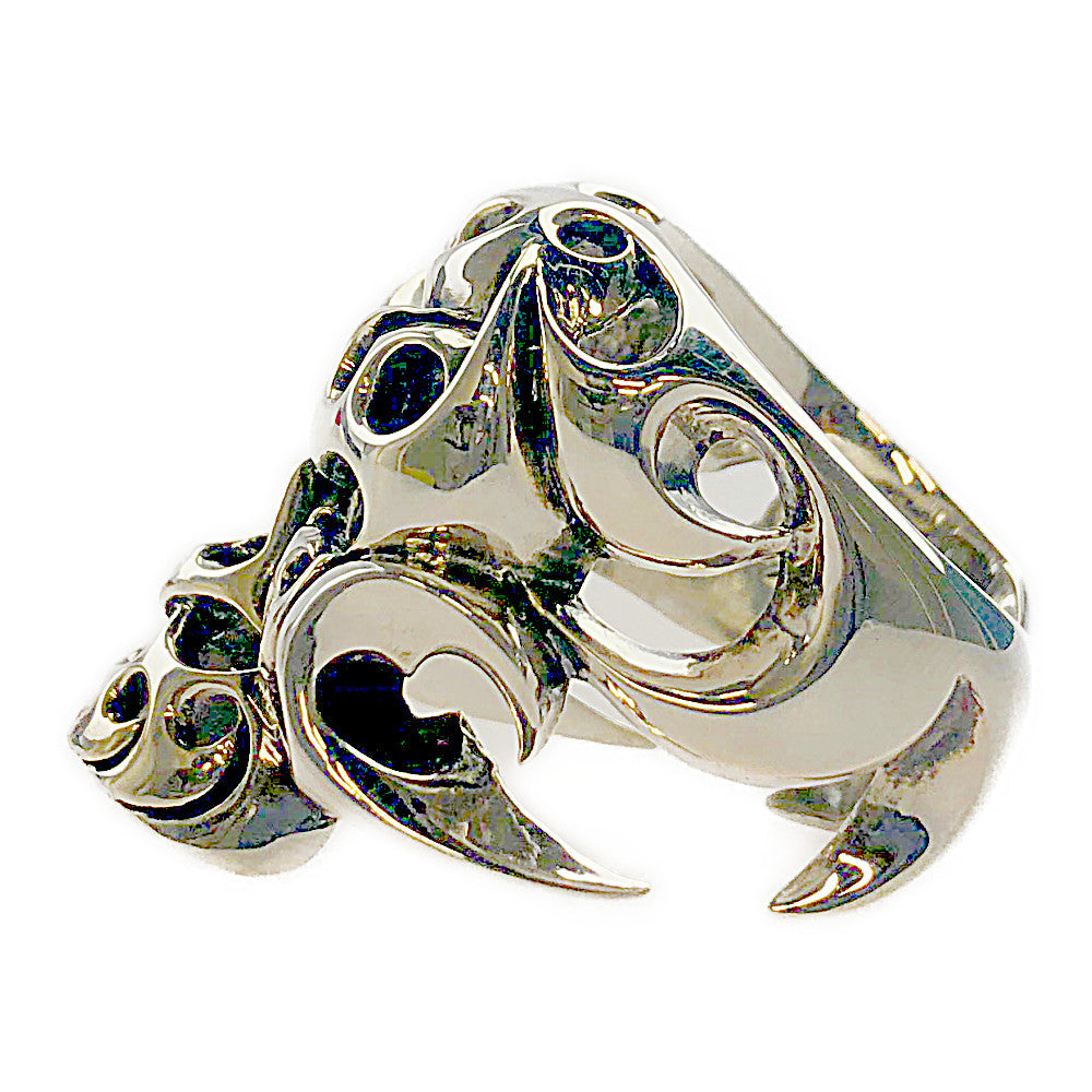 TENDERLOIN テンダーロイン 新品仕上げ済 T-SKULL RING SILVER ボルネオ スカル リング シルバー系 20号【極上美品】【中古】