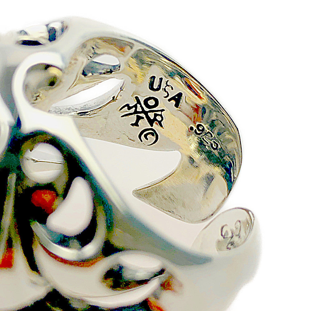 TENDERLOIN テンダーロイン 新品仕上げ済 T-SKULL RING SILVER ボルネオ スカル リング シルバー系 20号【極上美品】【中古】