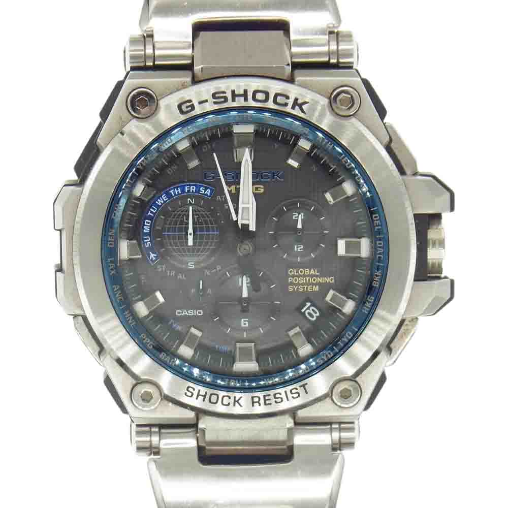 G-SHOCK ジーショック MTG-G1000D-1A2JF GPS ハイブリッド 電波ソーラー  シルバー系【中古】