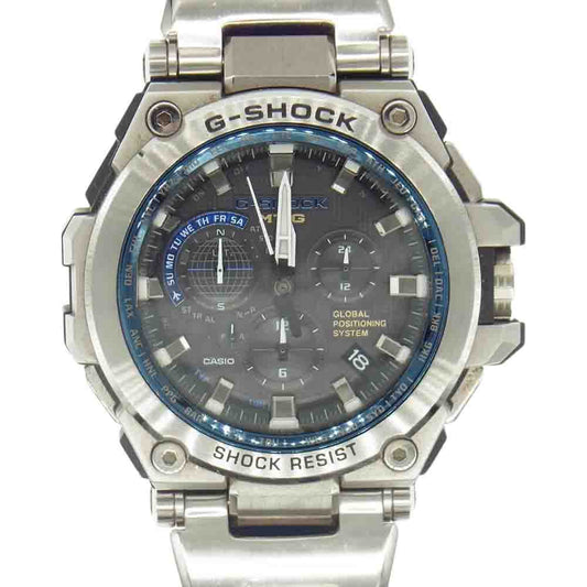 G-SHOCK ジーショック MTG-G1000D-1A2JF GPS ハイブリッド 電波ソーラー  シルバー系【中古】