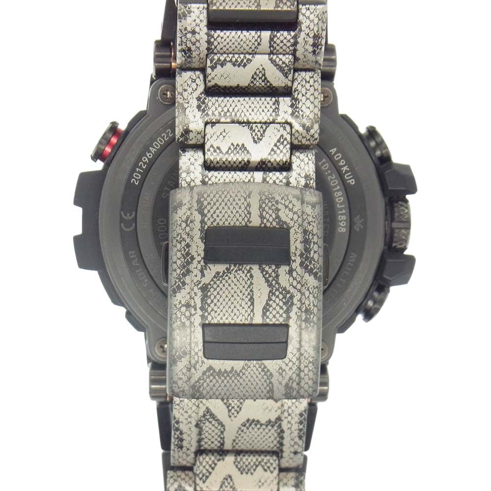 G-SHOCK ジーショック MTG-B1000WLP-1AJR Love The Sea And The Earth WILDLIFE PROMISING アフリカニシキヘビ パイソン柄 Bluetooth対応 タフソーラー マルチバンド6 シルバー系【中古】