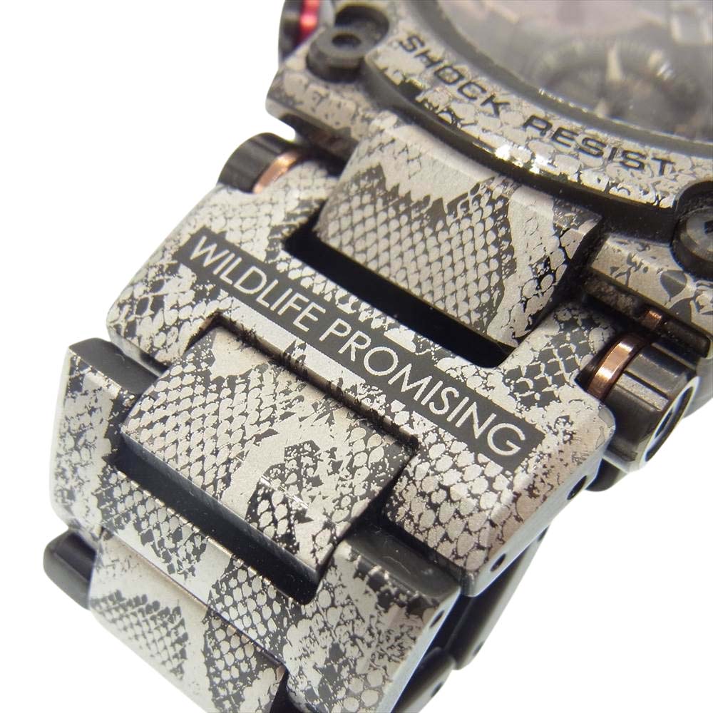 G-SHOCK ジーショック MTG-B1000WLP-1AJR Love The Sea And The Earth WILDLIFE PROMISING アフリカニシキヘビ パイソン柄 Bluetooth対応 タフソーラー マルチバンド6 シルバー系【中古】