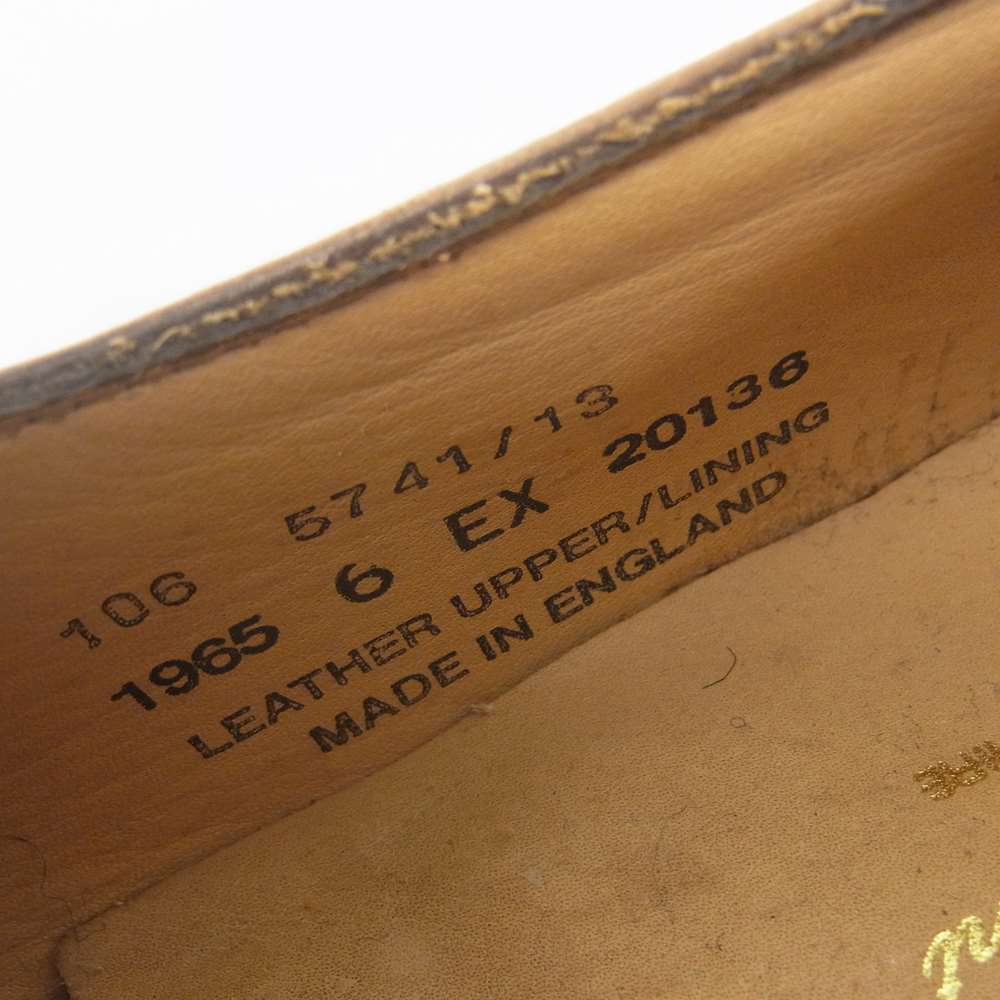 Alfred Sargent アルフレッドサージェント 1965 EX 20136 英国製 レザー スリッポン シューズ ブラウン系 6【中古】