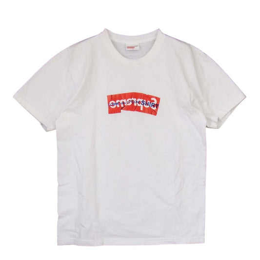 Supreme シュプリーム × COMME des GARCONS SHIRT コムデギャルソンシャツ 17SS Box Logo Tee ボックスロゴ 半袖 Tシャツ ホワイト系 M【中古】