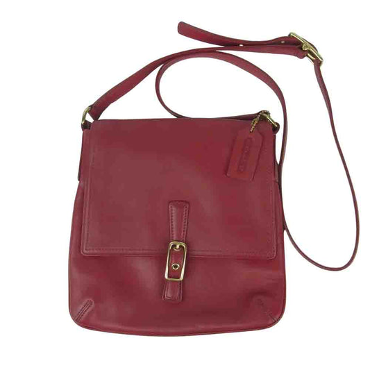 COACH コーチ E23-9592 レザー ショルダー バッグ レッド系【中古】