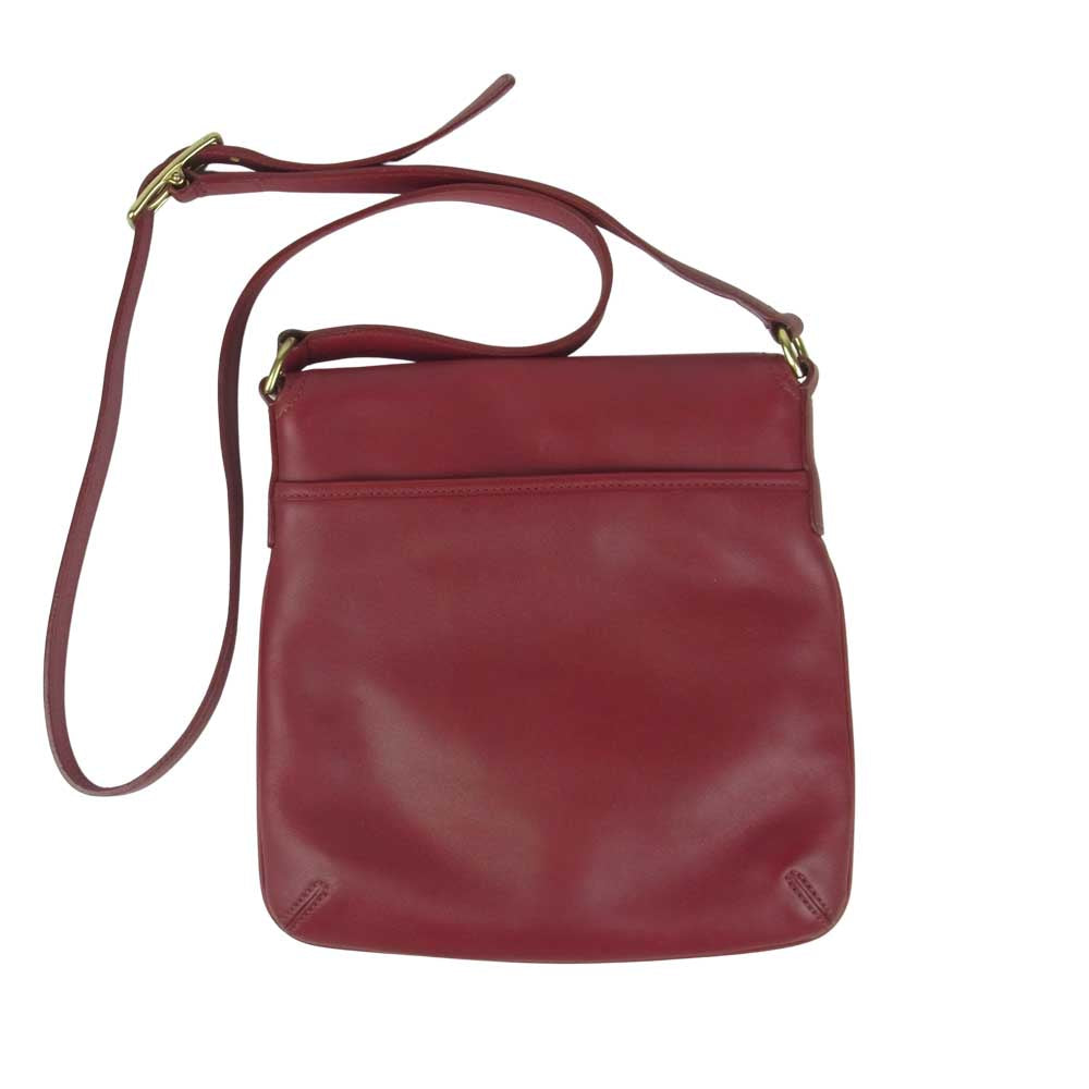 COACH コーチ E23-9592 レザー ショルダー バッグ レッド系【中古】