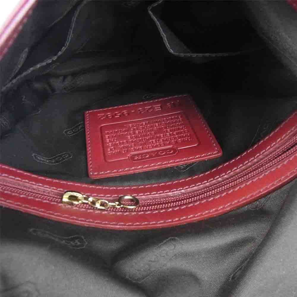 COACH コーチ E23-9592 レザー ショルダー バッグ レッド系【中古】