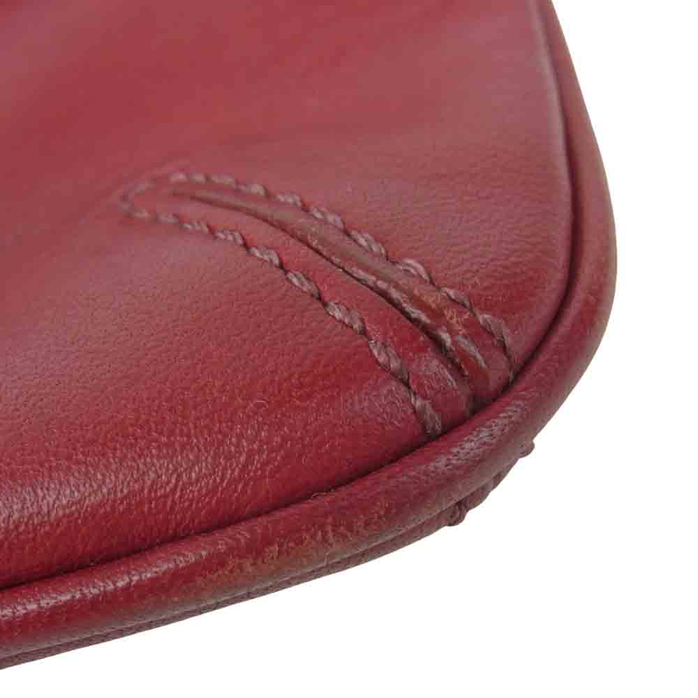COACH コーチ E23-9592 レザー ショルダー バッグ レッド系【中古】