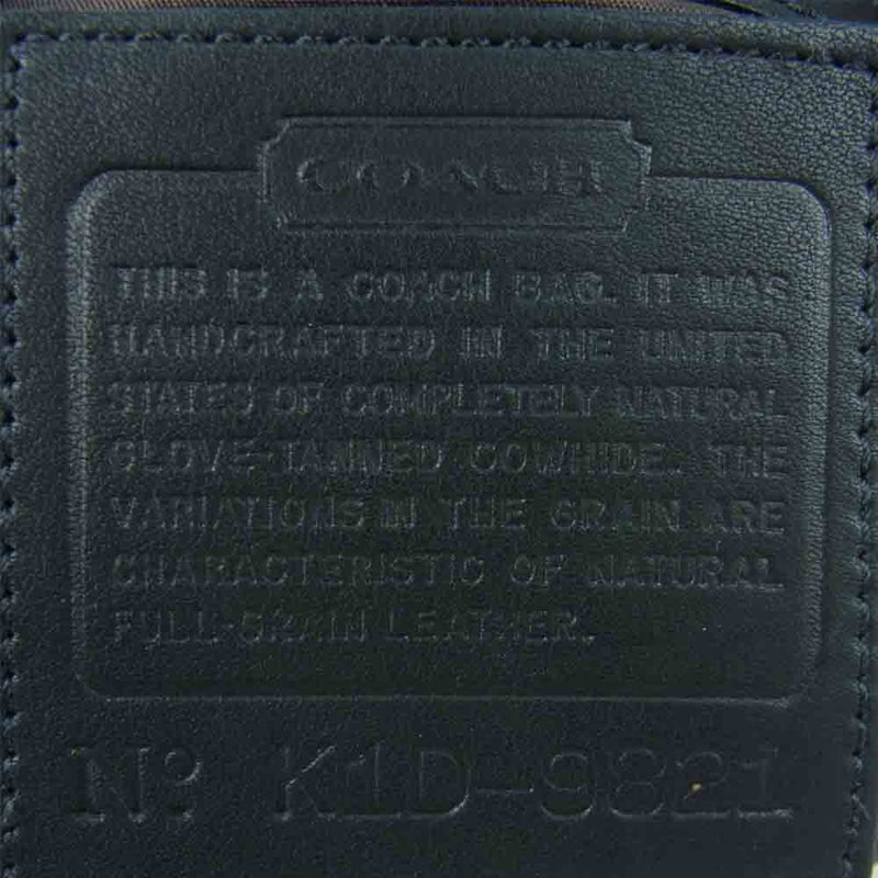 COACH コーチ K1D-9821 フラップ レザー ショルダー バッグ ブラック系【中古】