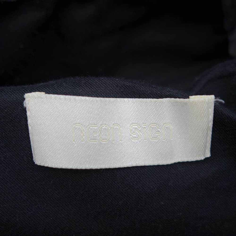 NEON SIGN ネオンサイン 0677 STRIPE WIDE SLACKS 1タック ストライプ ワイド スラックス パンツ グレー系 46【中古】