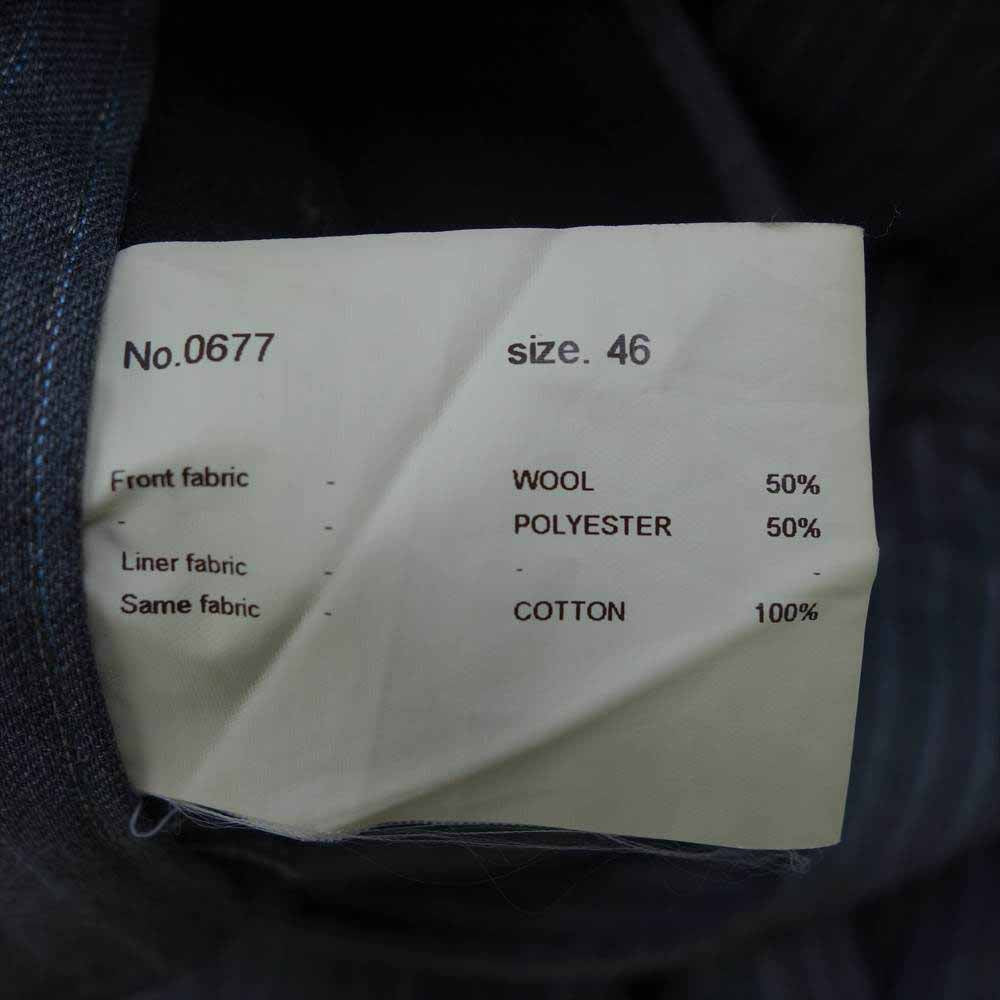 NEON SIGN ネオンサイン 0677 STRIPE WIDE SLACKS 1タック ストライプ ワイド スラックス パンツ グレー系 46【中古】