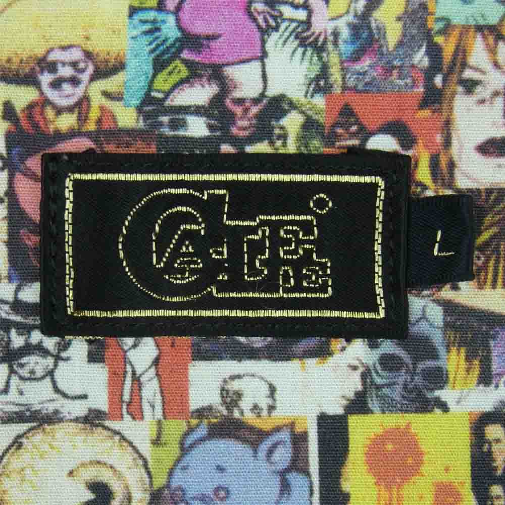 CALEE キャリー 裏地総柄 フェイク スエード コーチ ジャケット ポリエステル 日本製 ブラック系 L【中古】