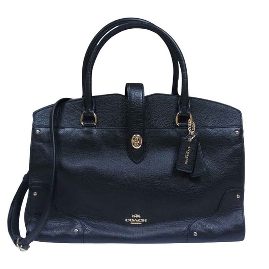 COACH コーチ 37575 マーサー サッチェル 30 2way バッグ ブラック系【中古】