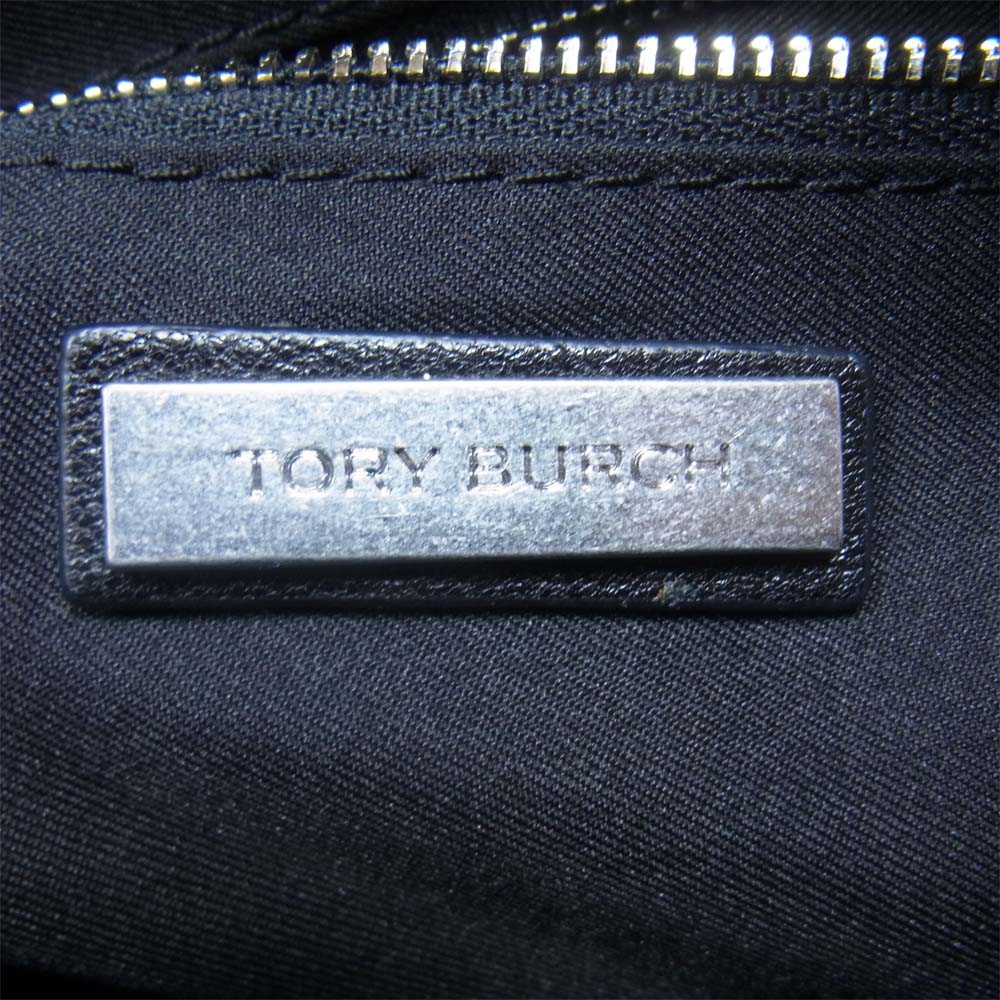 Tory Burch トリーバーチ フリンジ付き キルティング チェーン ショルダー バッグ ブラック系【中古】