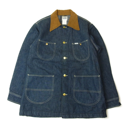 Lee リー 80s ブランケット デニム カバーオール チョア ジャケット インディゴブルー系 36【中古】