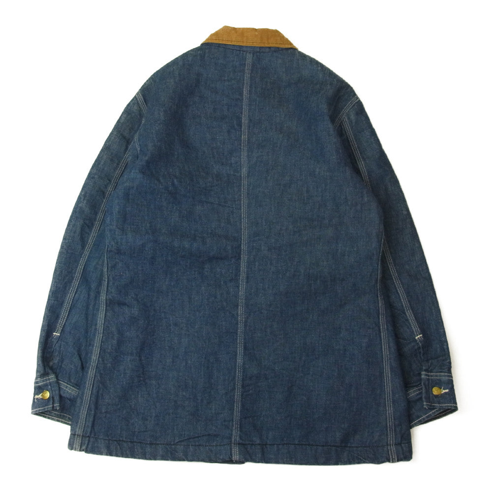 Lee リー 80s ブランケット デニム カバーオール チョア ジャケット インディゴブルー系 36【中古】