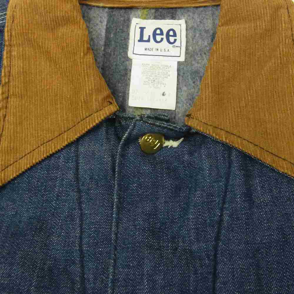 Lee リー 80s ブランケット デニム カバーオール チョア ジャケット インディゴブルー系 36【中古】