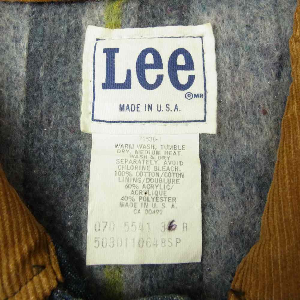 Lee リー 80s ブランケット デニム カバーオール チョア ジャケット インディゴブルー系 36【中古】