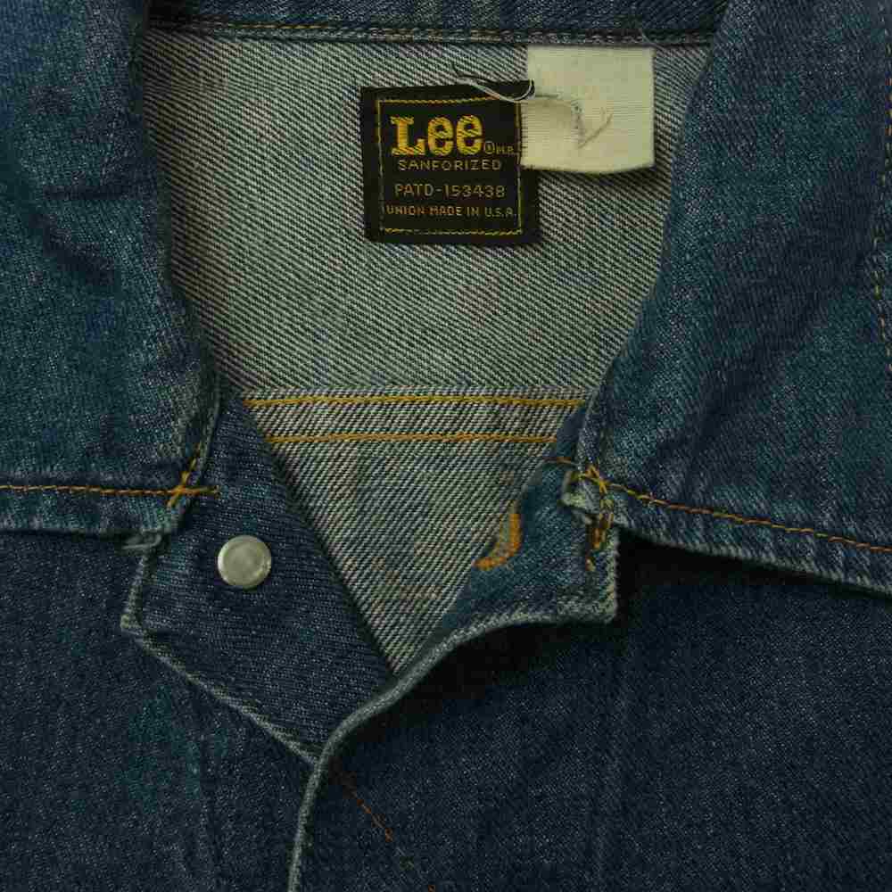 Lee リー PATD-153438 70s 黒タグ デニム ジャケット インディゴブルー系【中古】