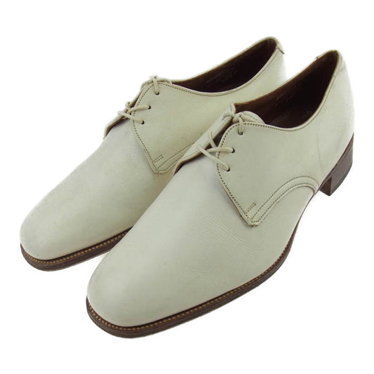 Clarks クラークス 英国製 プレーン トゥ シューズ ホワイト系 7【中古】