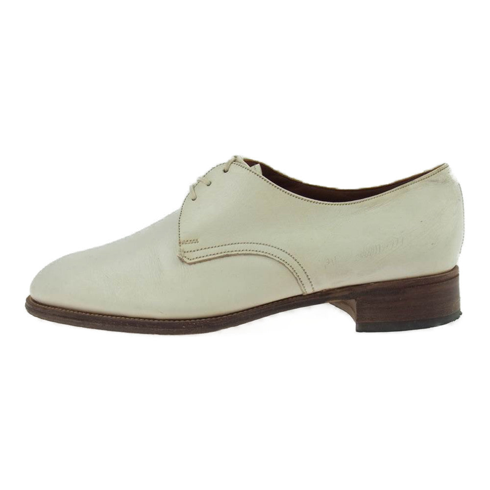 Clarks クラークス 英国製 プレーン トゥ シューズ ホワイト系 7【中古】