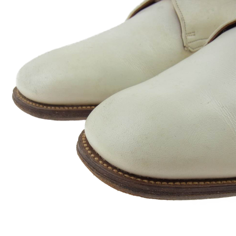 Clarks クラークス 英国製 プレーン トゥ シューズ ホワイト系 7【中古】