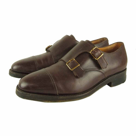 John Lobb ジョンロブ ダブル モンク ストラップ シューズ ブラウン系 6.5【中古】