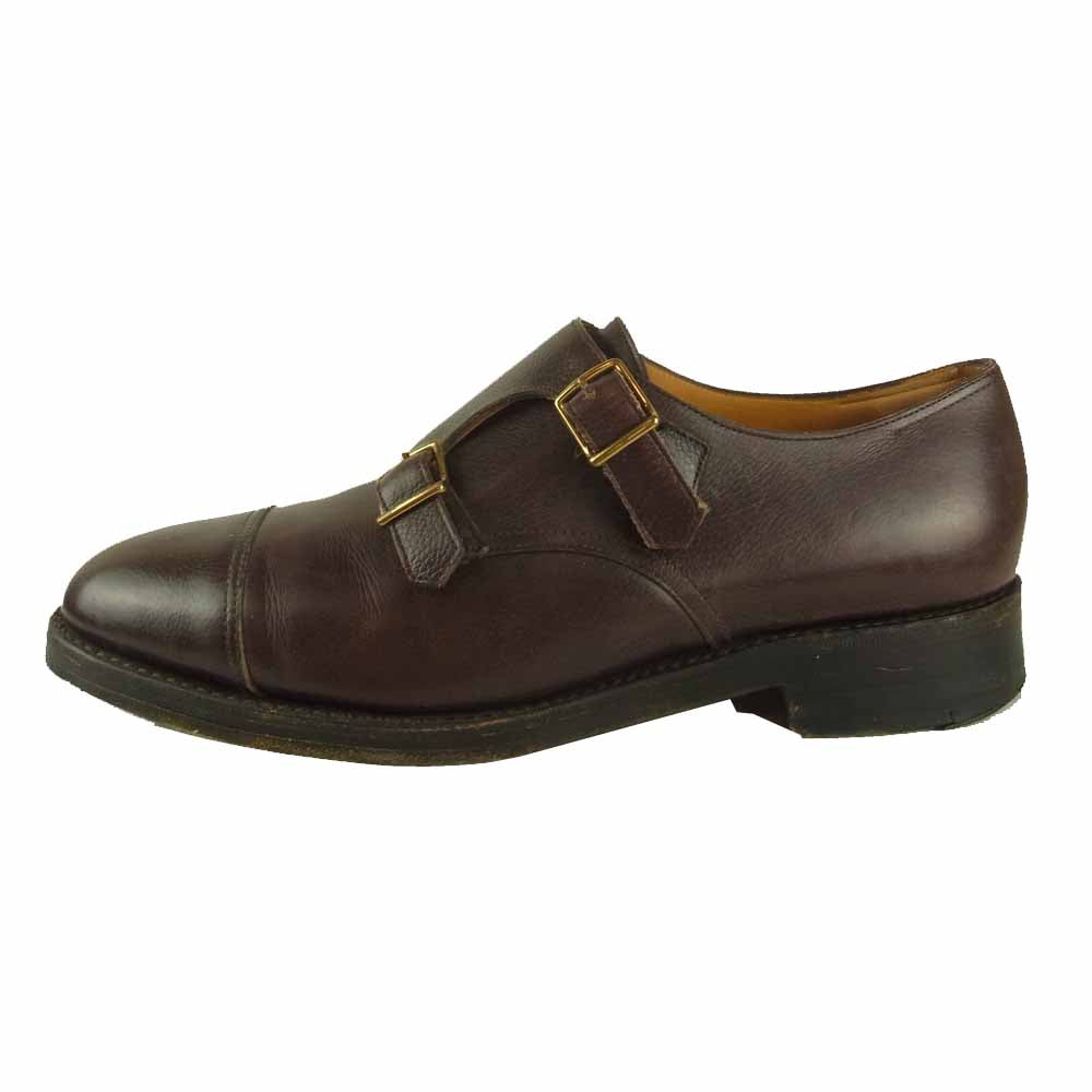 John Lobb ジョンロブ ダブル モンク ストラップ シューズ ブラウン系 6.5【中古】