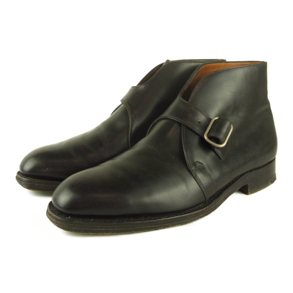 John Lobb ジョンロブ JL＆CO.LTD シングル モンク モンクストラップ チャッカブーツ シューズ ブラック系 6.5【中古】