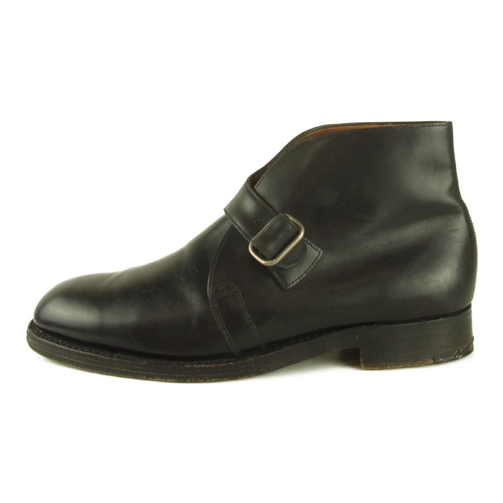 John Lobb ジョンロブ JL＆CO.LTD シングル モンク モンクストラップ チャッカブーツ シューズ ブラック系 6.5【中古】
